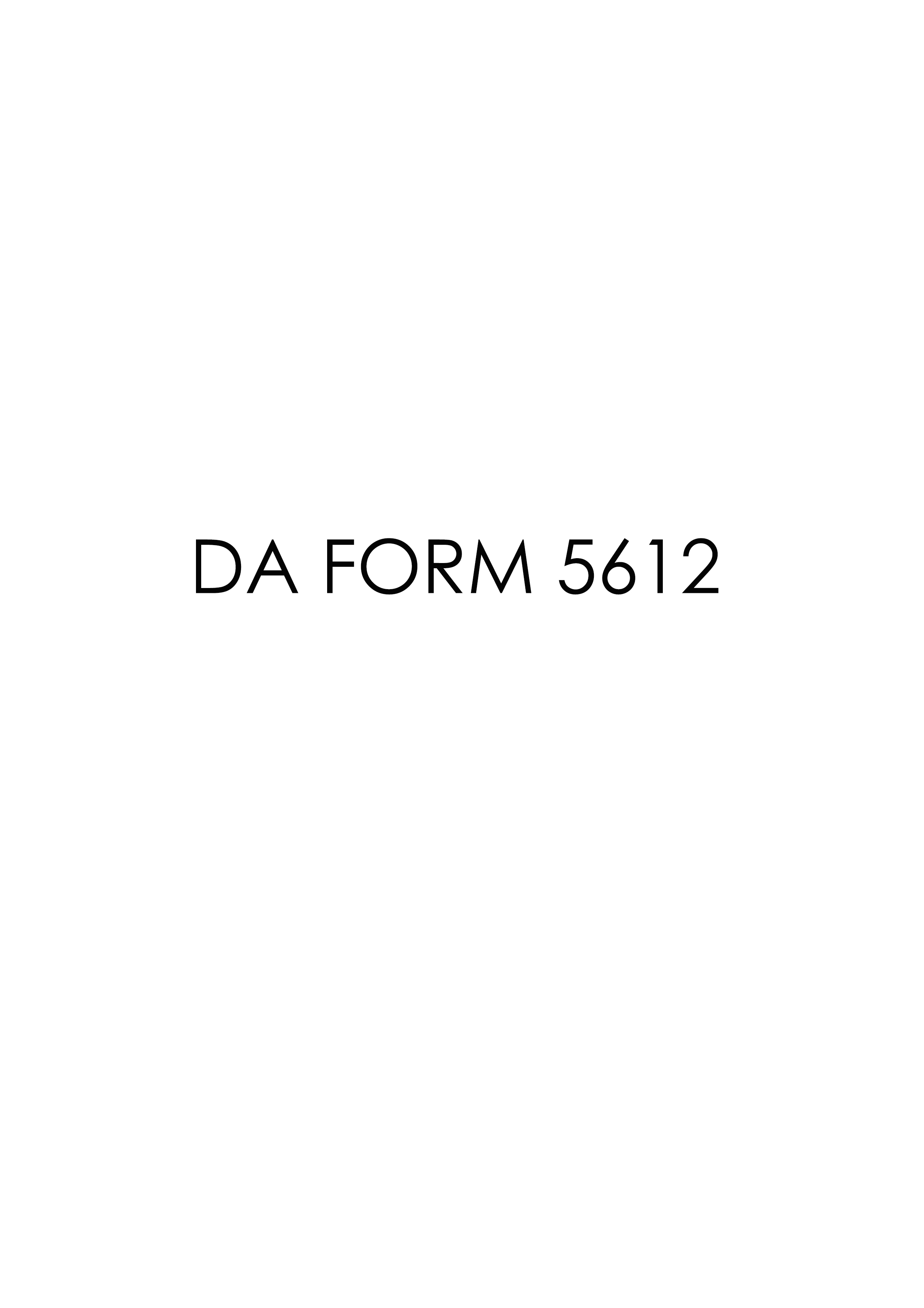 Download da form 5612