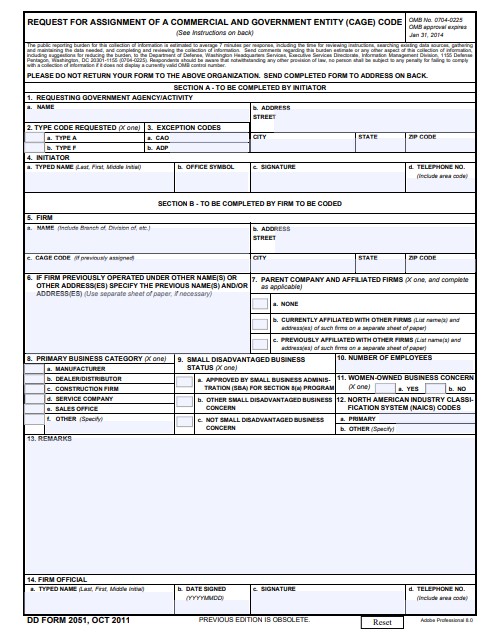 Download dd form 2051