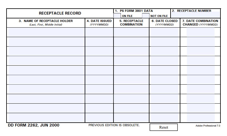 Download dd form 2262