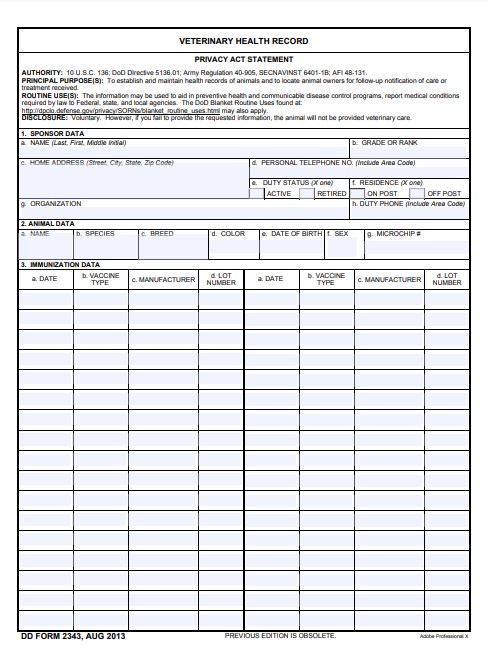 Download dd form 2343