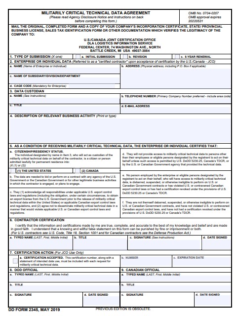 Download dd form 2345