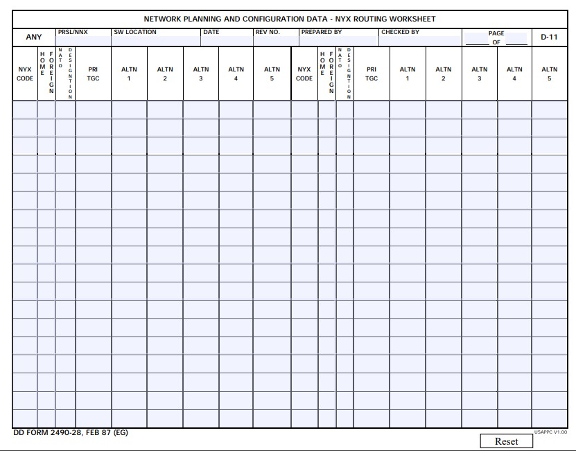 Download dd form 2490-28