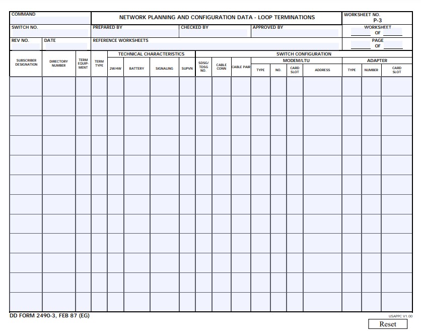 Download dd form 2490-3