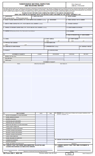 Download dd form 250-1