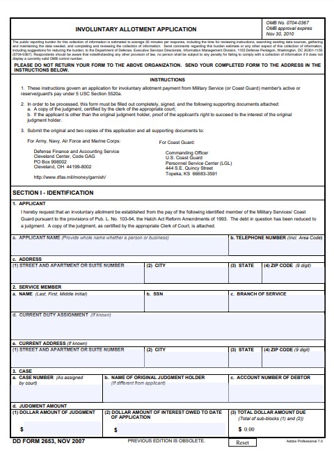 Download dd form 2653