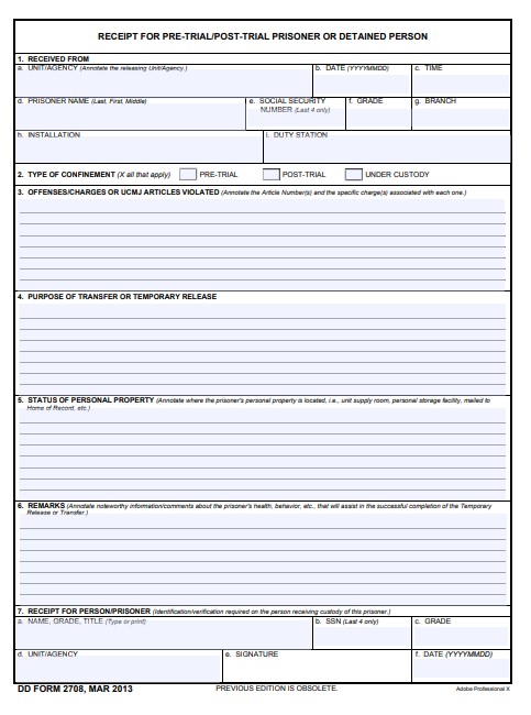 Download dd form 2708