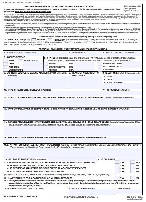 Download dd form 2789