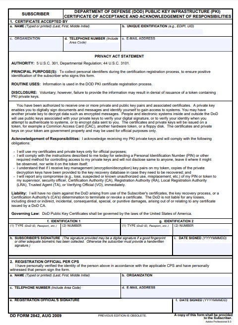 Download dd form 2842