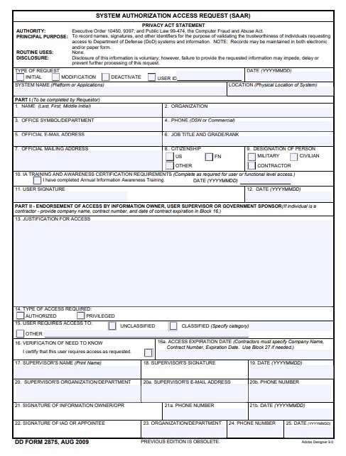 Download dd form 2875