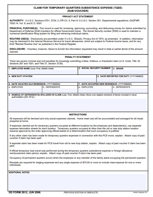 Download dd form 2912