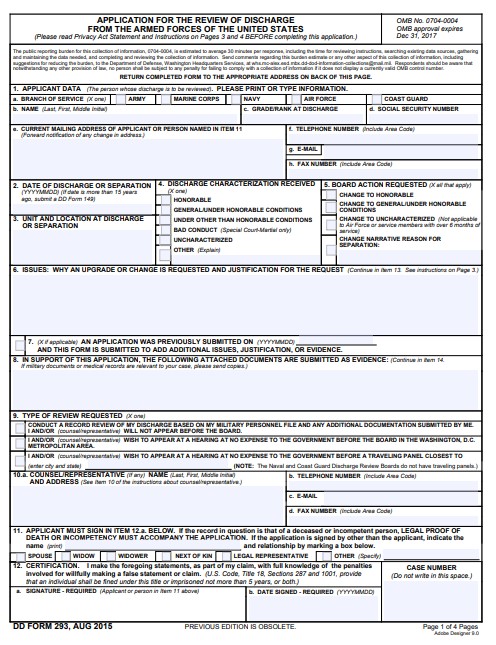 Download dd form 293