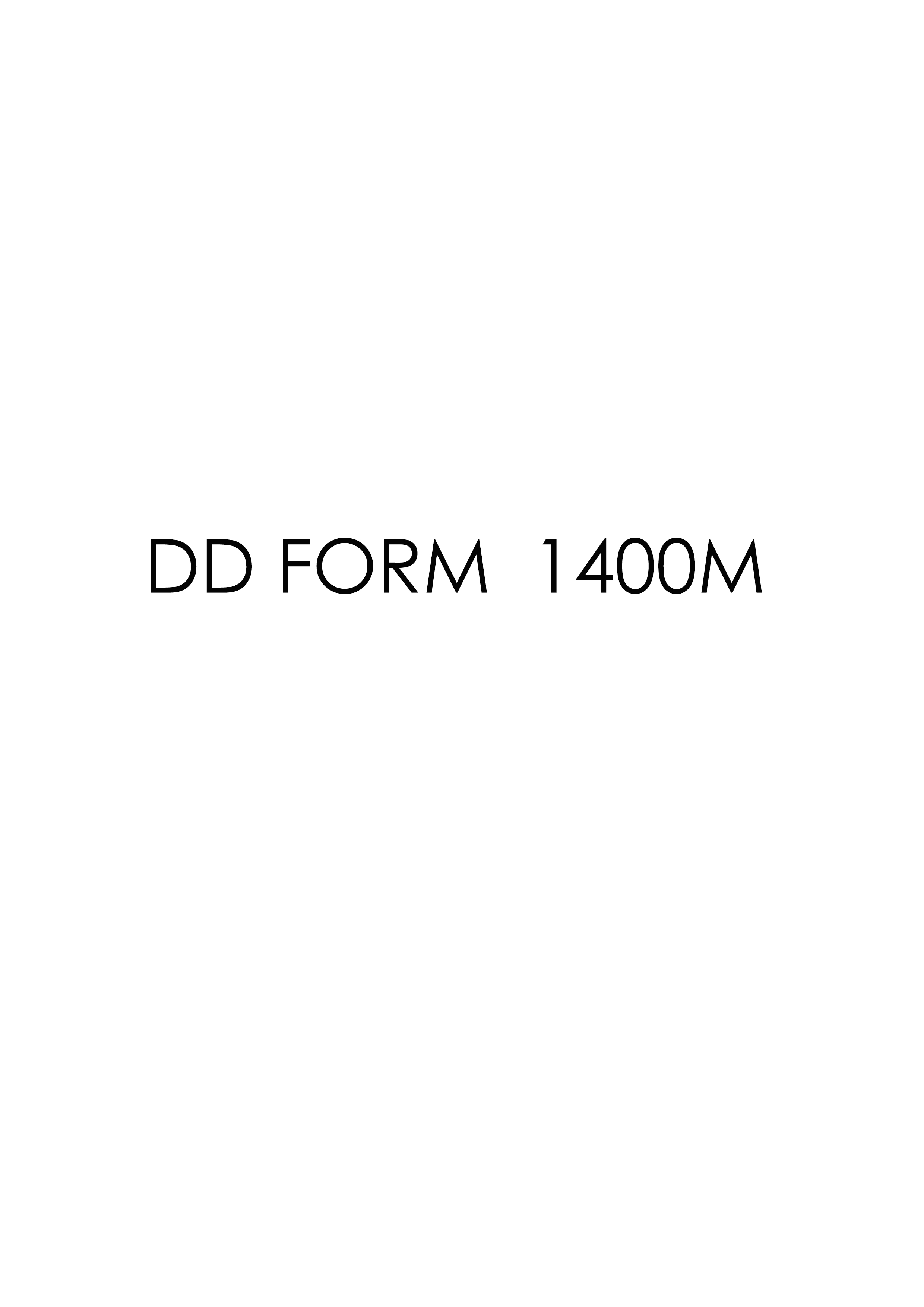 Download dd form 1400M