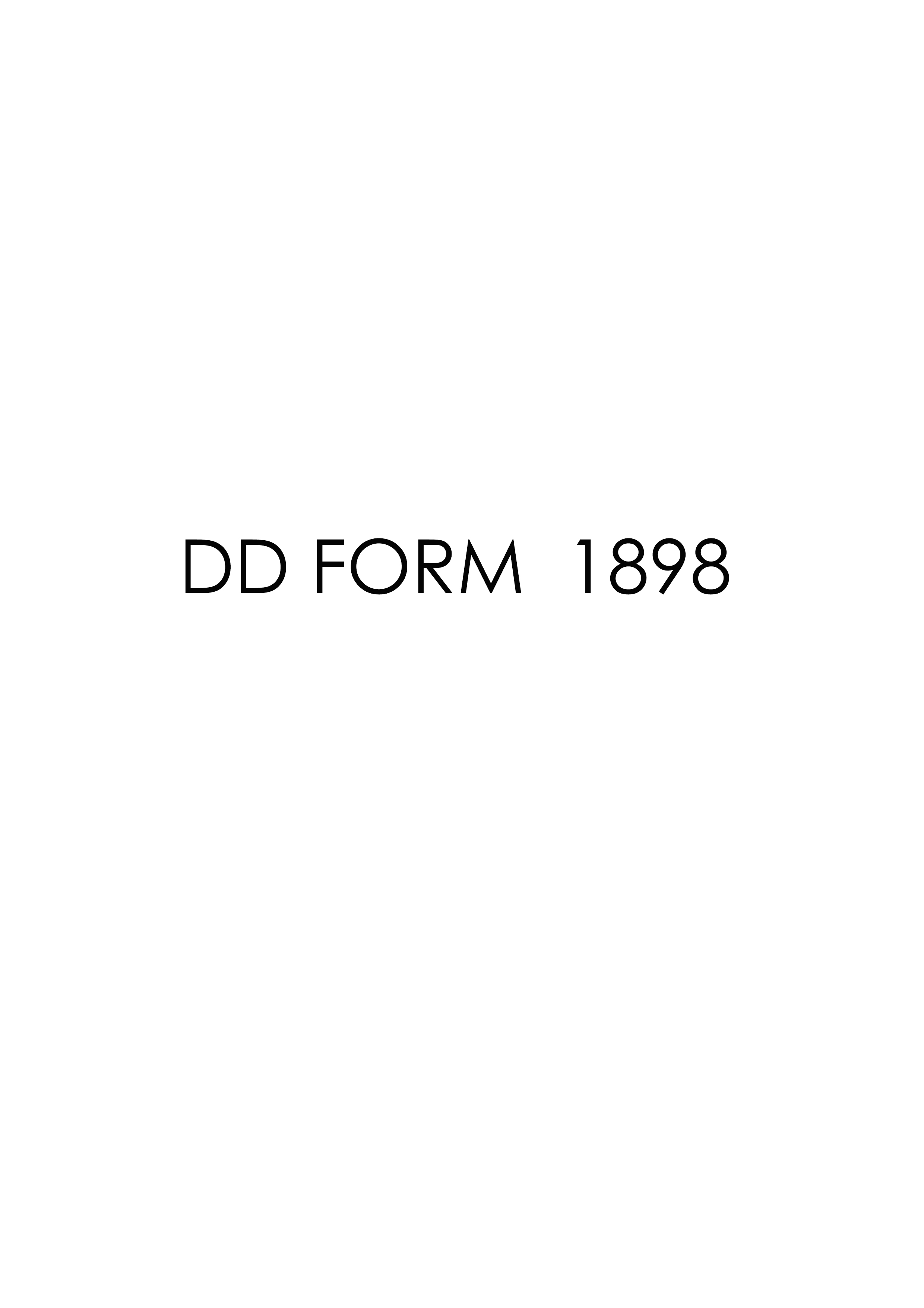 Download dd form 1898