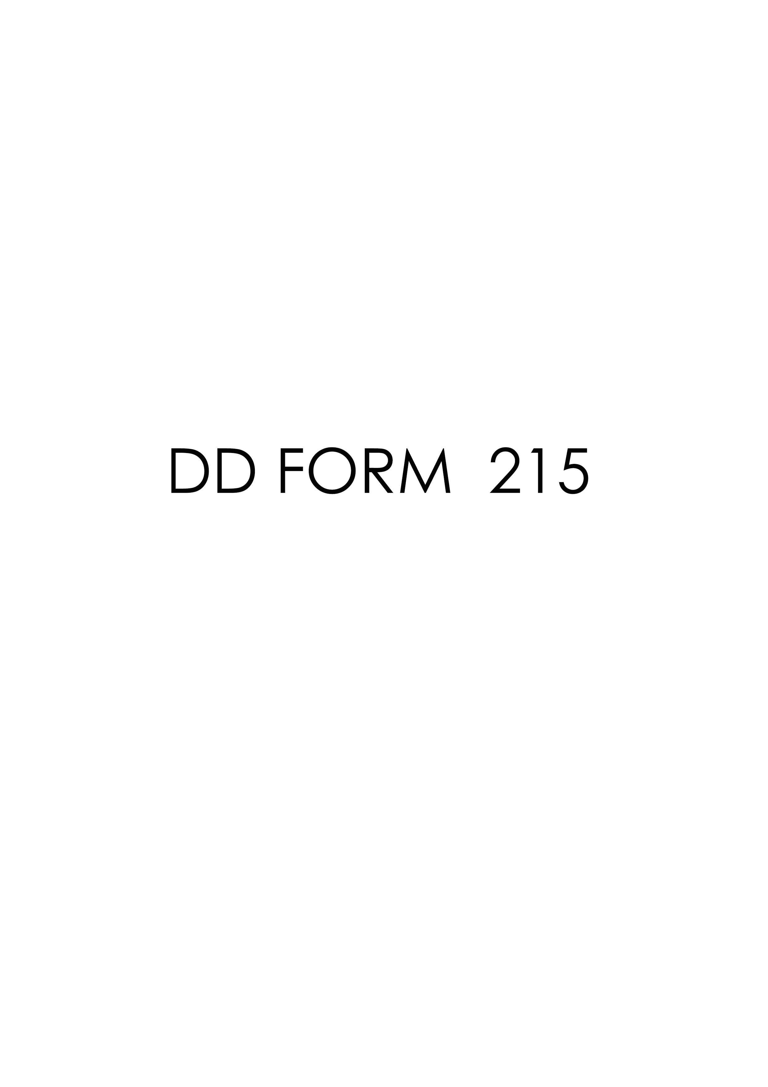 Download dd form 215