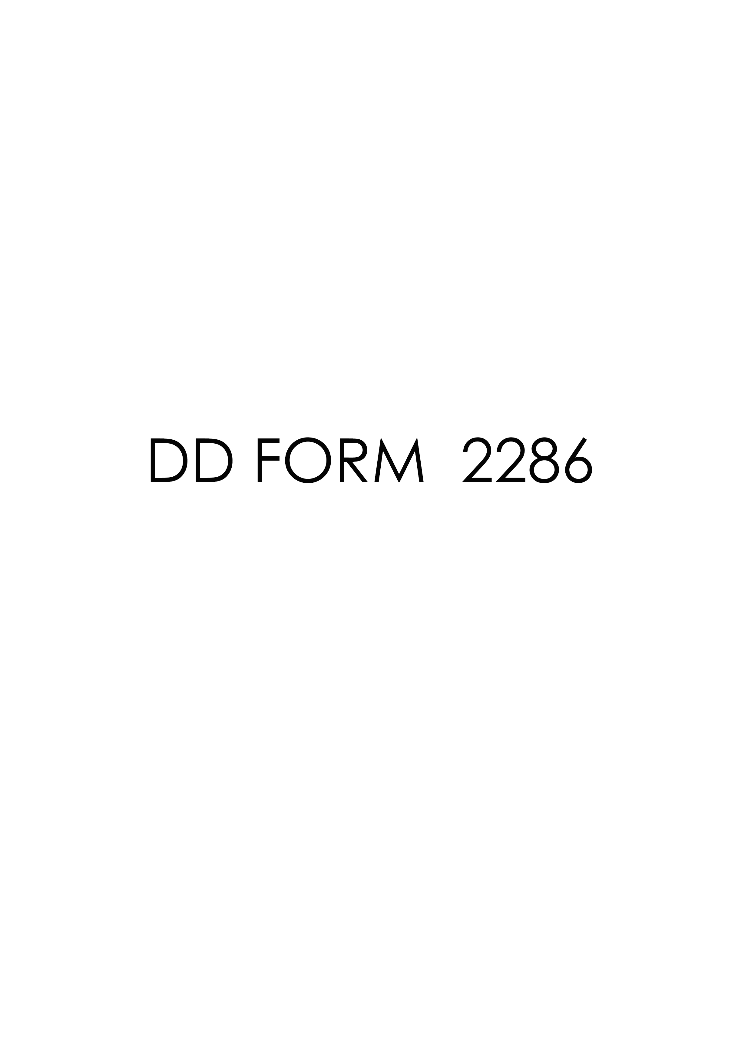 Download dd form 2286