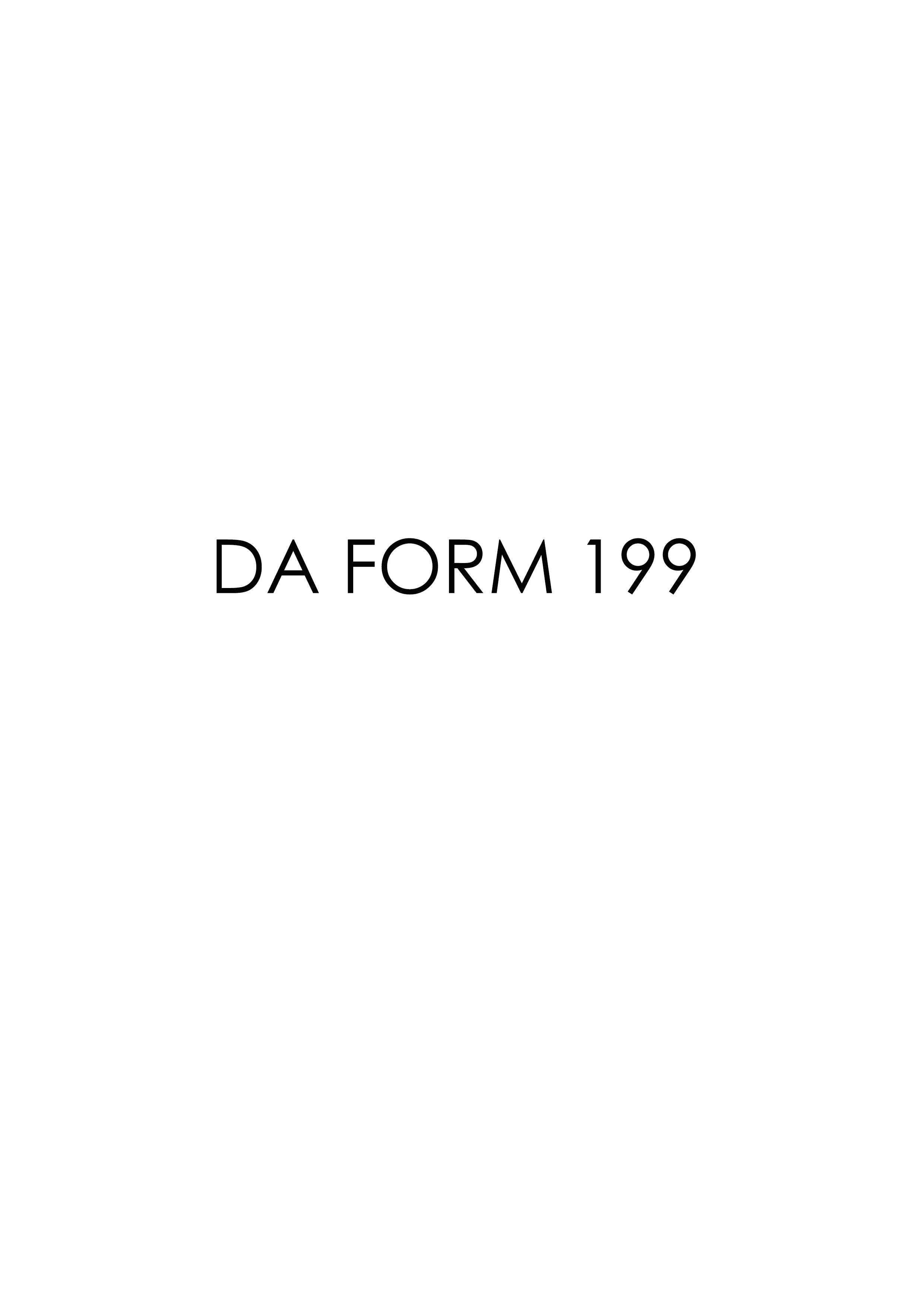 DA Form 199 form preview