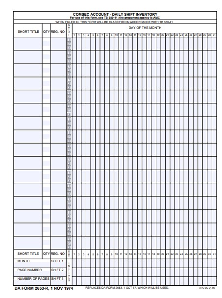 DA Form 2653-R form preview