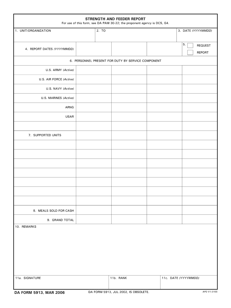 DA Form 5913 form preview
