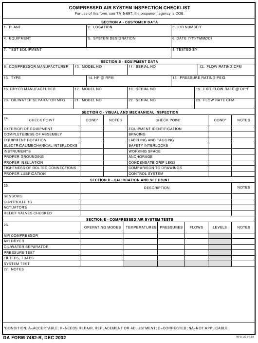 DA Form 7482-R form preview