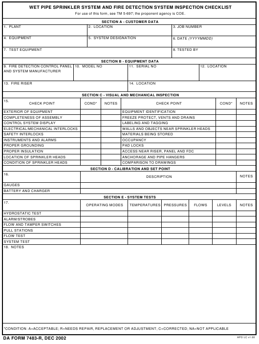 DA Form 7483-R form preview