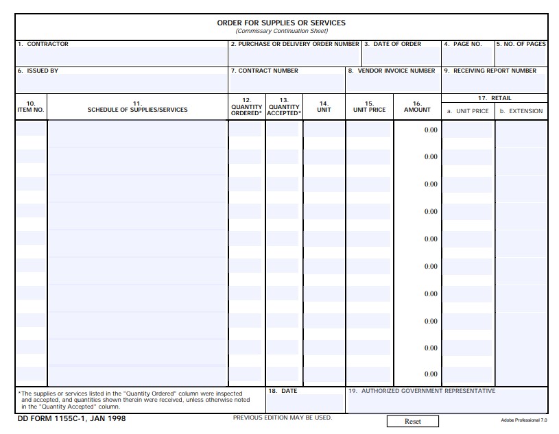 DD Form 1155C-1 form preview