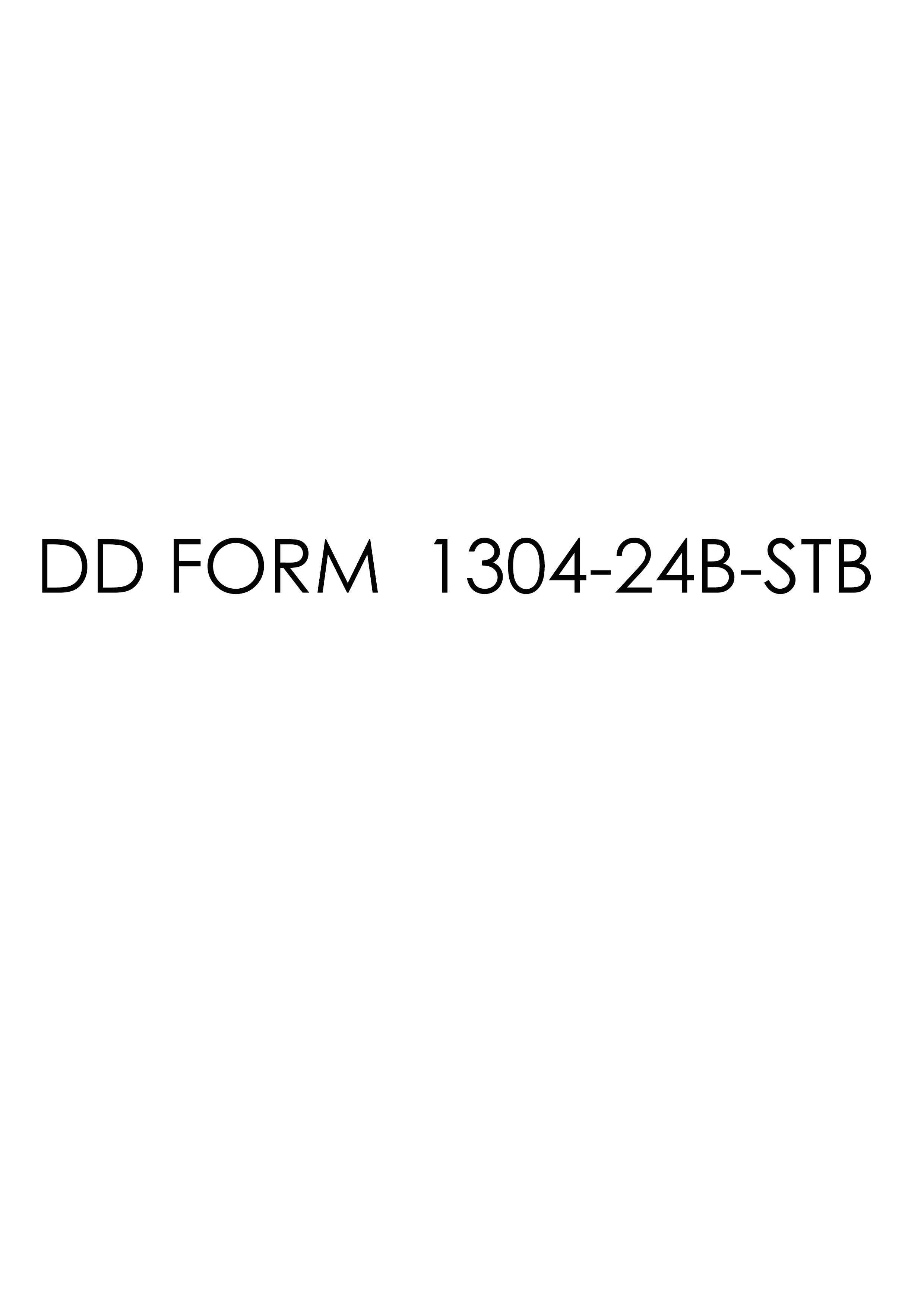 DD Form 1304-24B-STB form preview