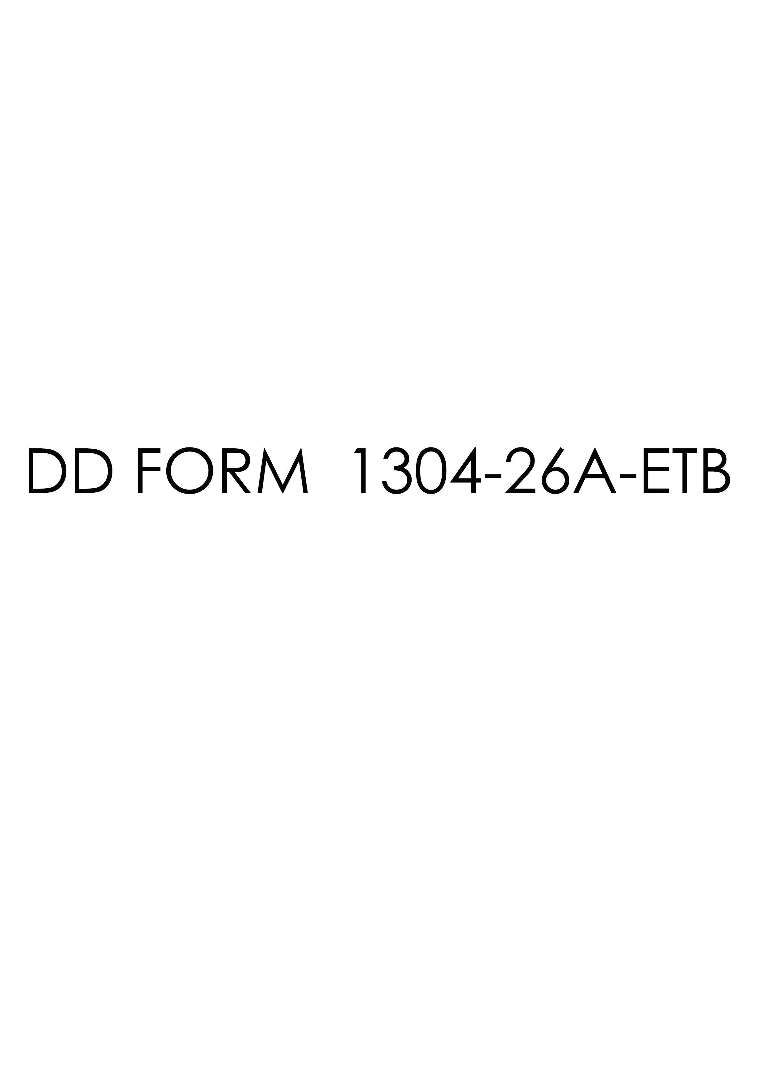 DD Form 1304-26A-ETB form preview