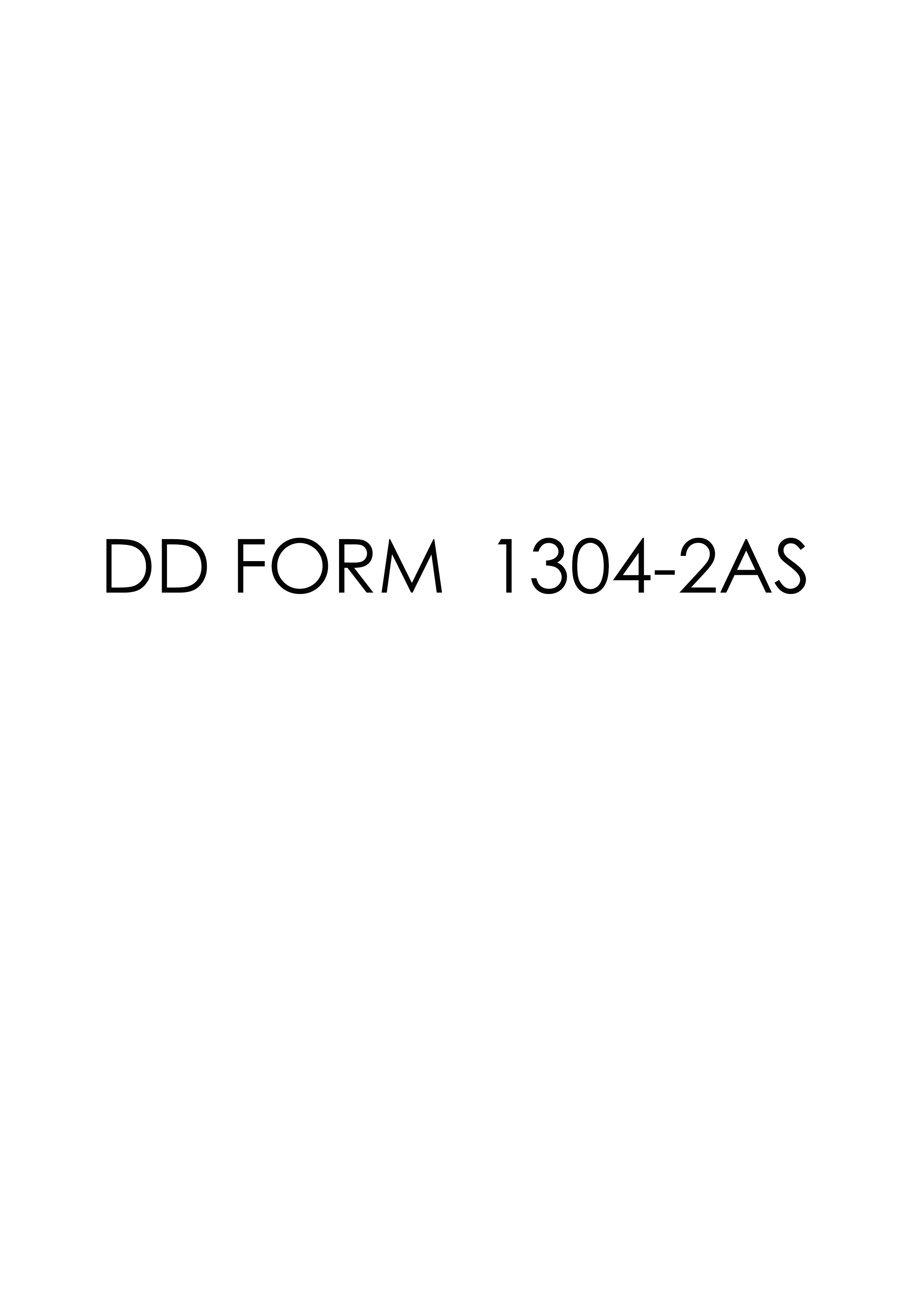 DD Form 1304-2AS form preview