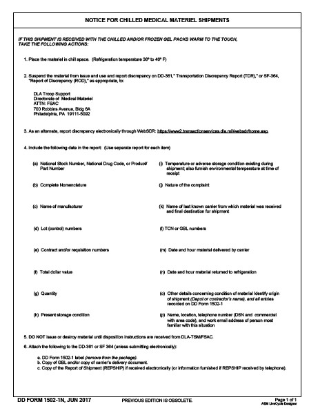 DD Form 1502-1N form preview
