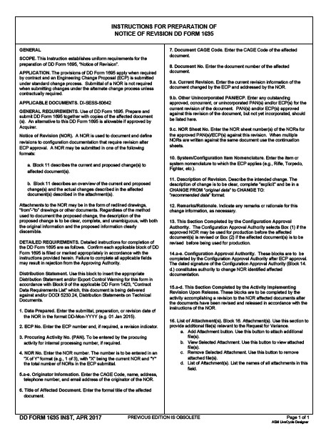 DD Form 1695-INST form preview