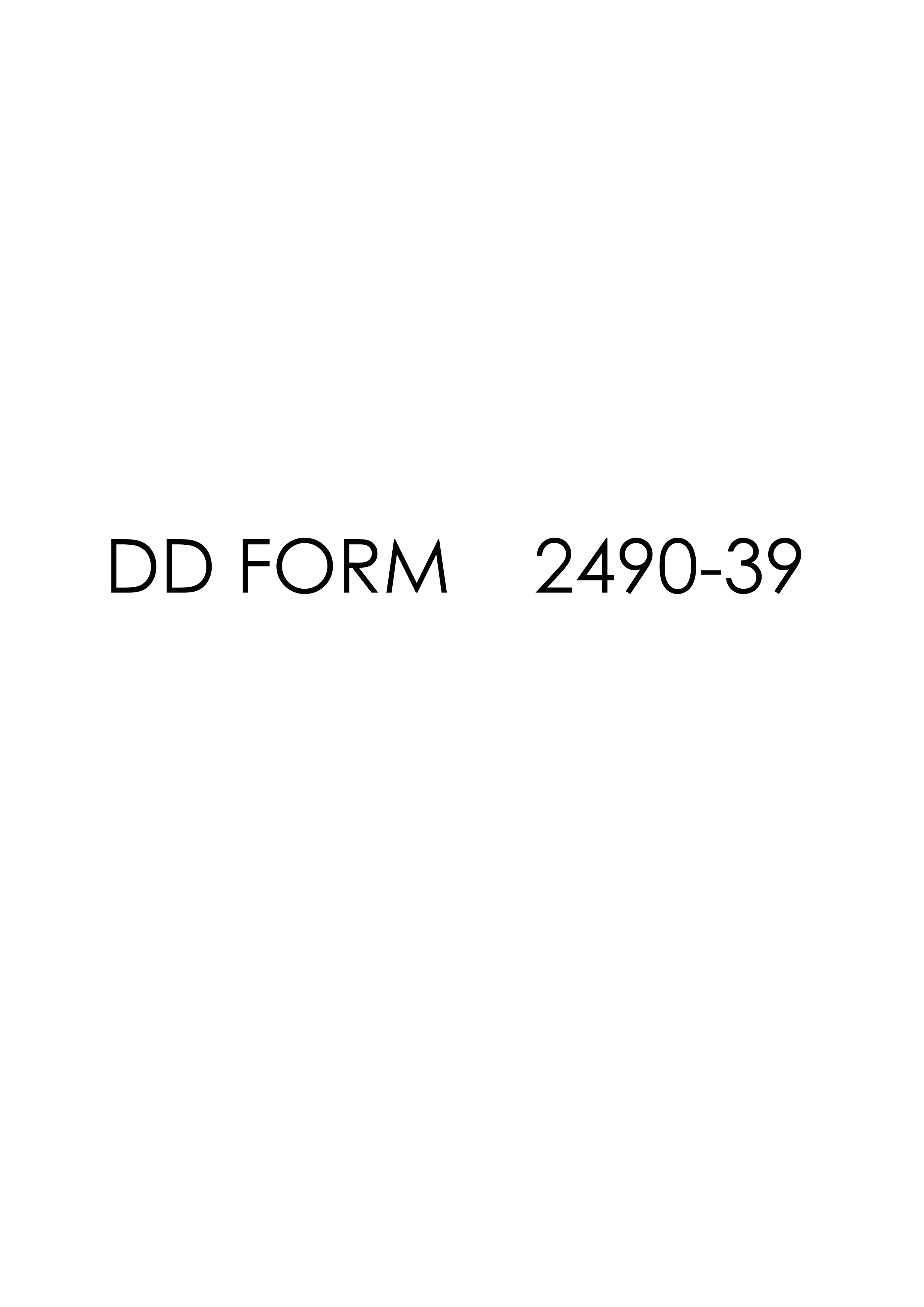 DD Form 2490-39 form preview