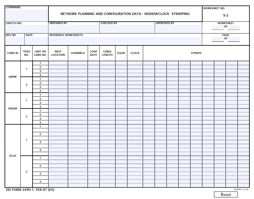 DD Form 2490-7 form preview