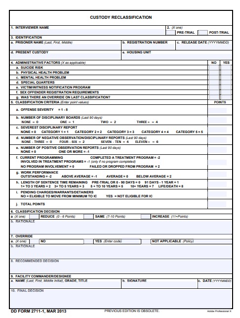 DD Form 2711-1 form preview