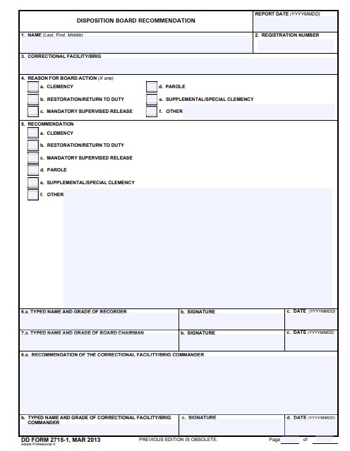 DD Form 2715-1 form preview