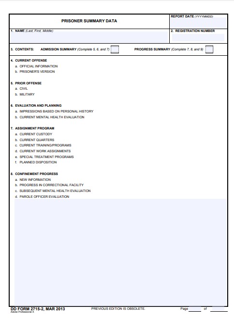 DD Form 2715-2 form preview