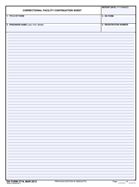 DD Form 2719 form preview