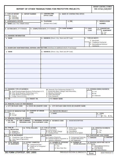 DD Form 2759-TEST form preview