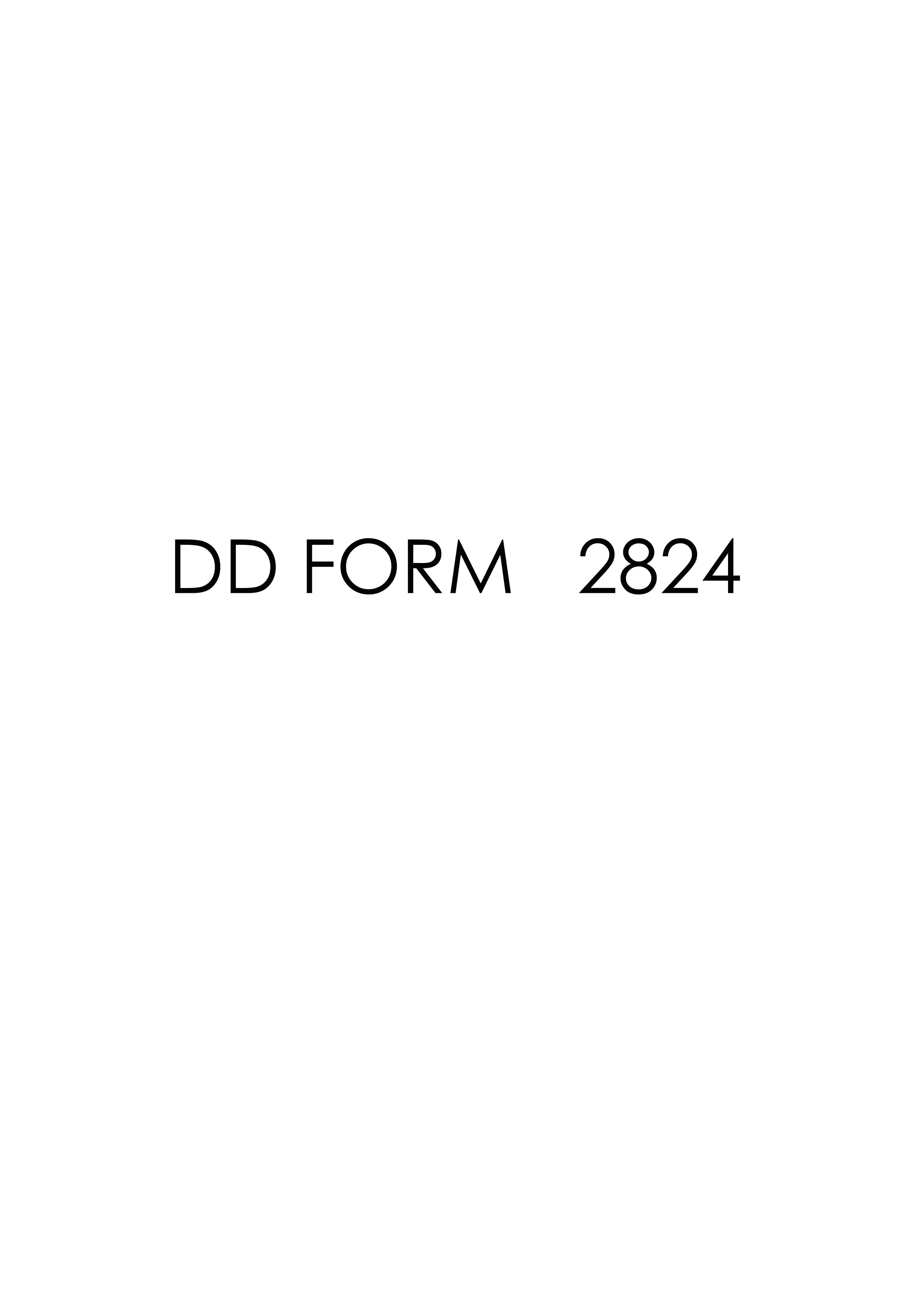 DD Form 2824 form preview