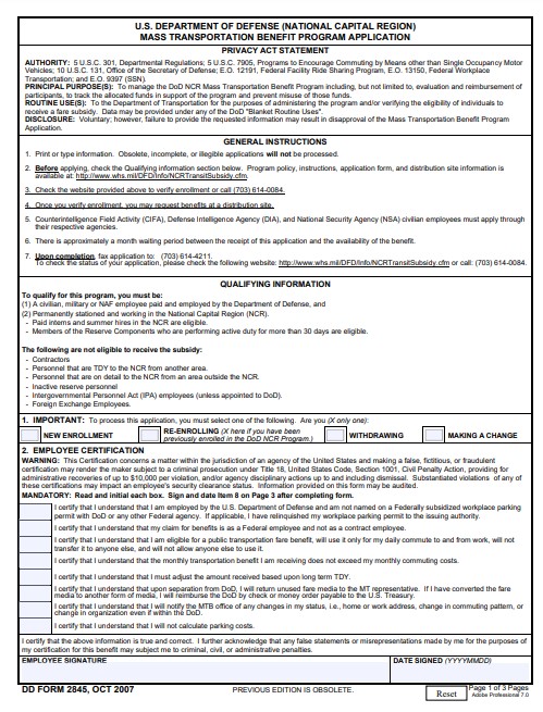 DD Form 2845 form preview