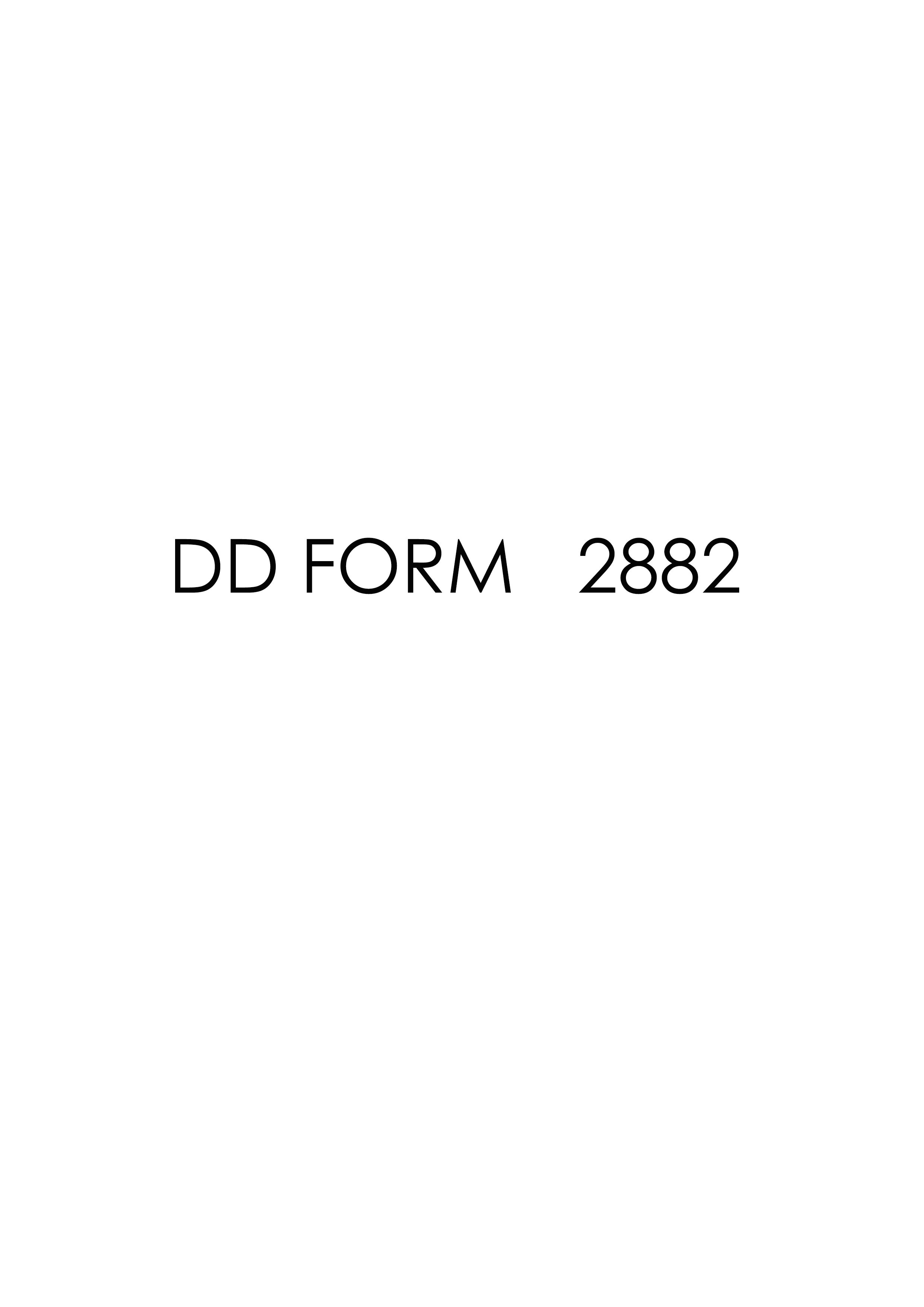 DD Form 2882 form preview