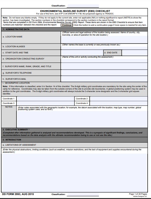 DD Form 2993 form preview